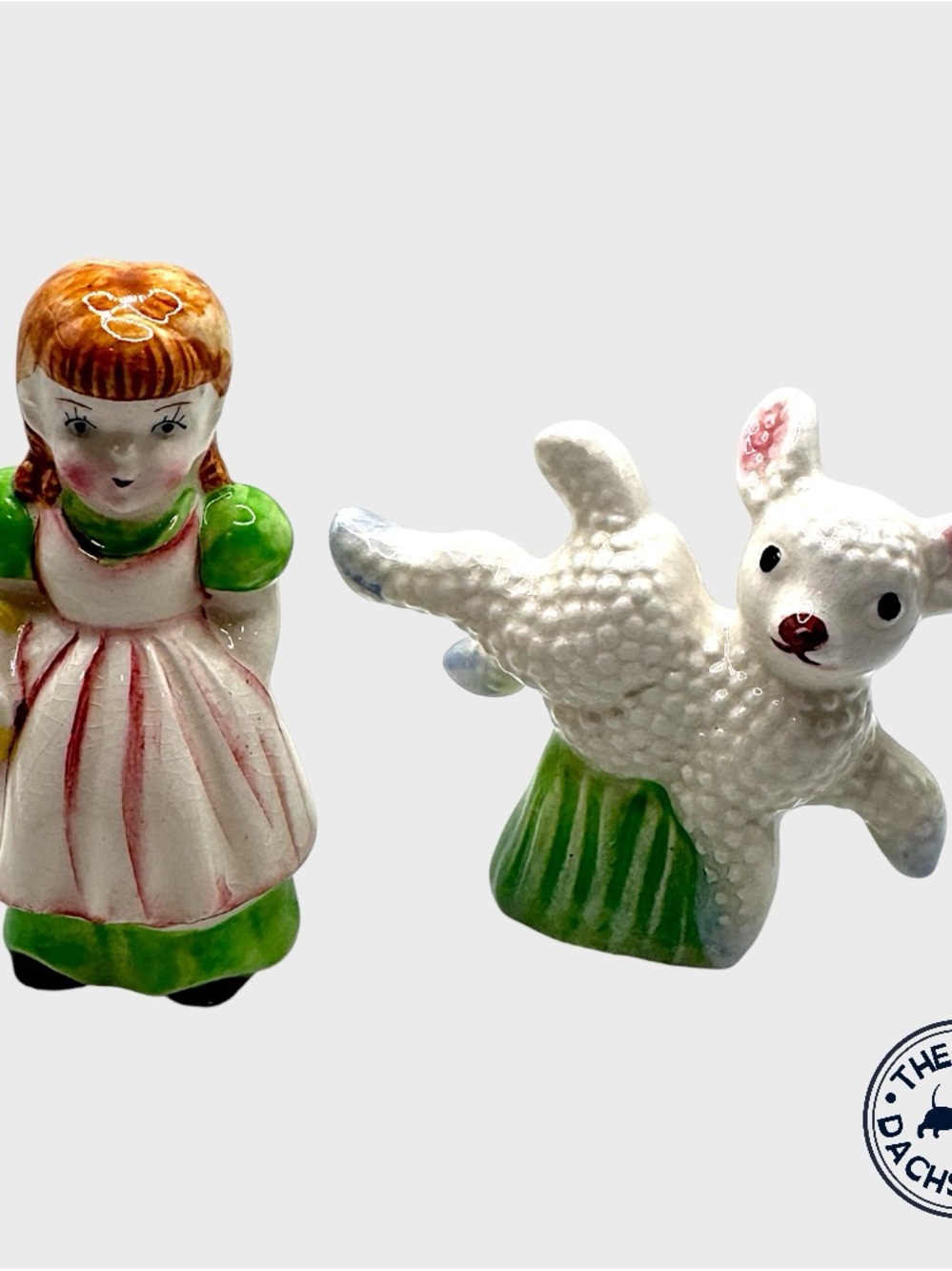 Vintage Ceramic Mary and her Lamb Shakers